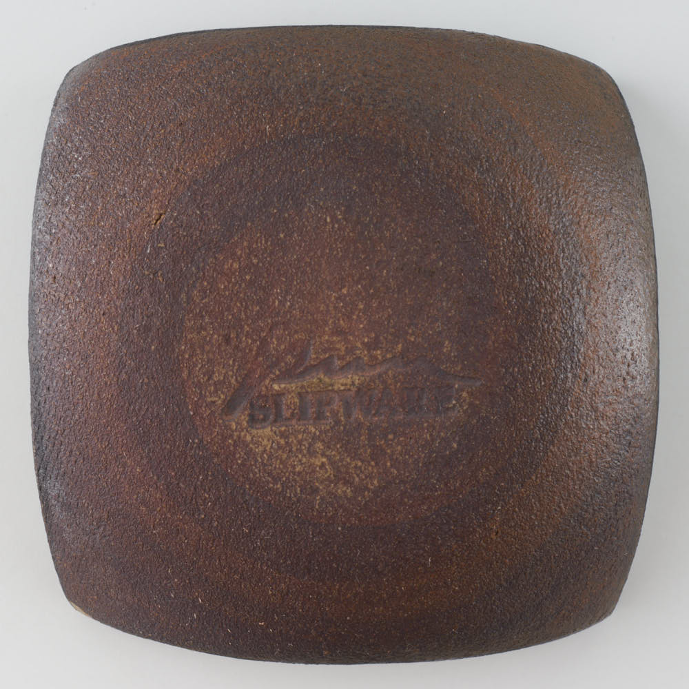 作家 園田空也 スリップウェア 角豆鉢 白花 生楽陶苑 陶磁器作家もの