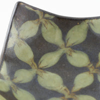 作家 園田空也 スリップウェア 角豆鉢 緑花 生楽陶苑 陶磁器作家もの