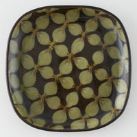 作家 園田空也 スリップウェア パン皿 緑花 生楽陶苑 陶磁器作家もの