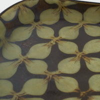 作家 園田空也 スリップウェア パン皿 緑花 生楽陶苑 陶磁器作家もの