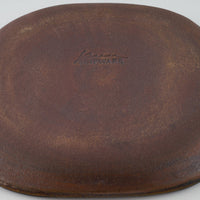 作家 園田空也 スリップウェア パン皿 緑花 生楽陶苑 陶磁器作家もの