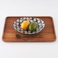 作家 園田空也 スリップウェア カレー皿 白花 生楽陶苑 陶磁器作家もの