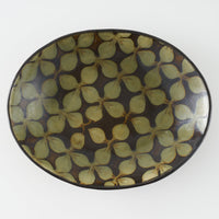 作家 園田空也 スリップウェア カレー皿 緑花 生楽陶苑 陶磁器作家もの