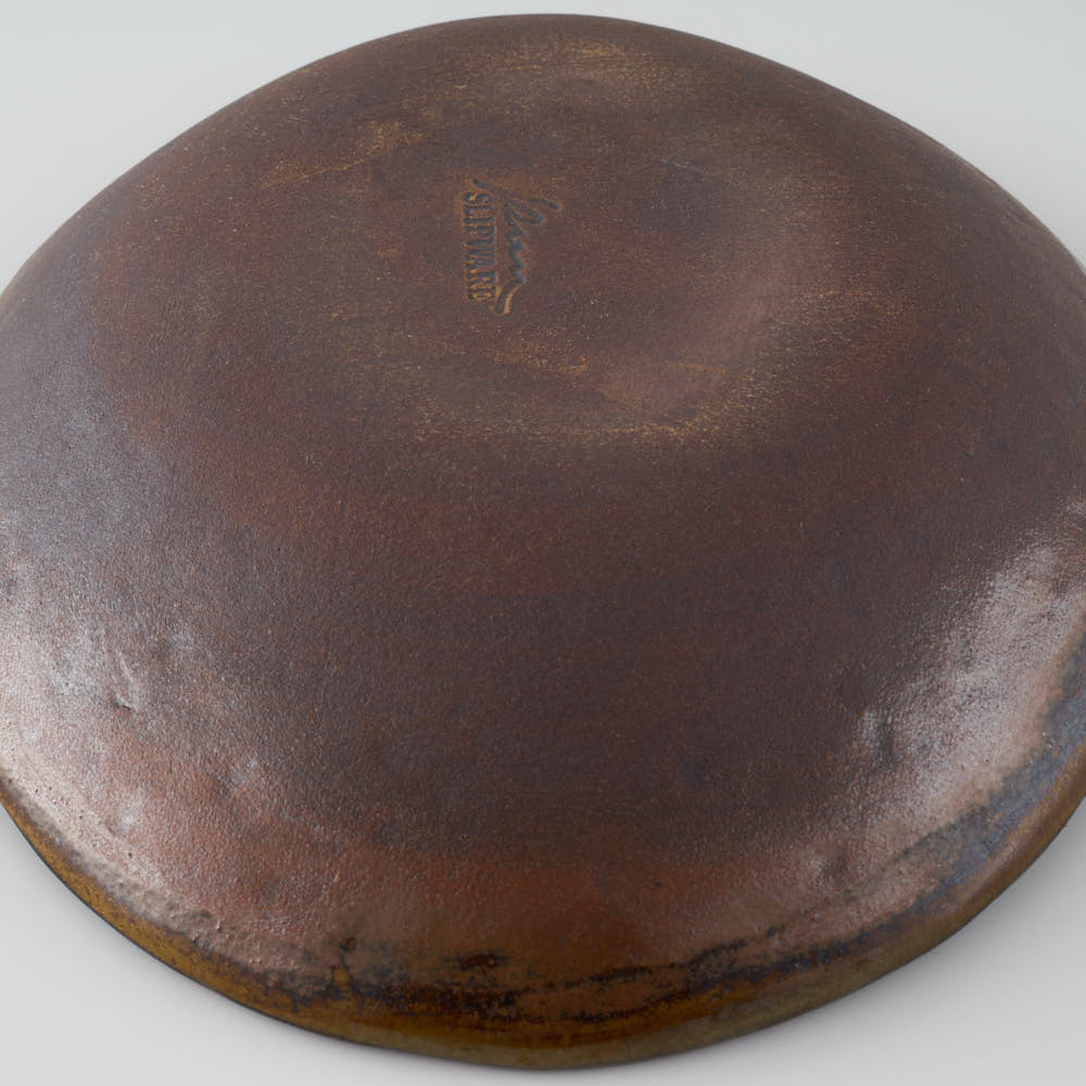 作家 園田空也 スリップウェア カレー皿 緑花 生楽陶苑 陶磁器作家もの