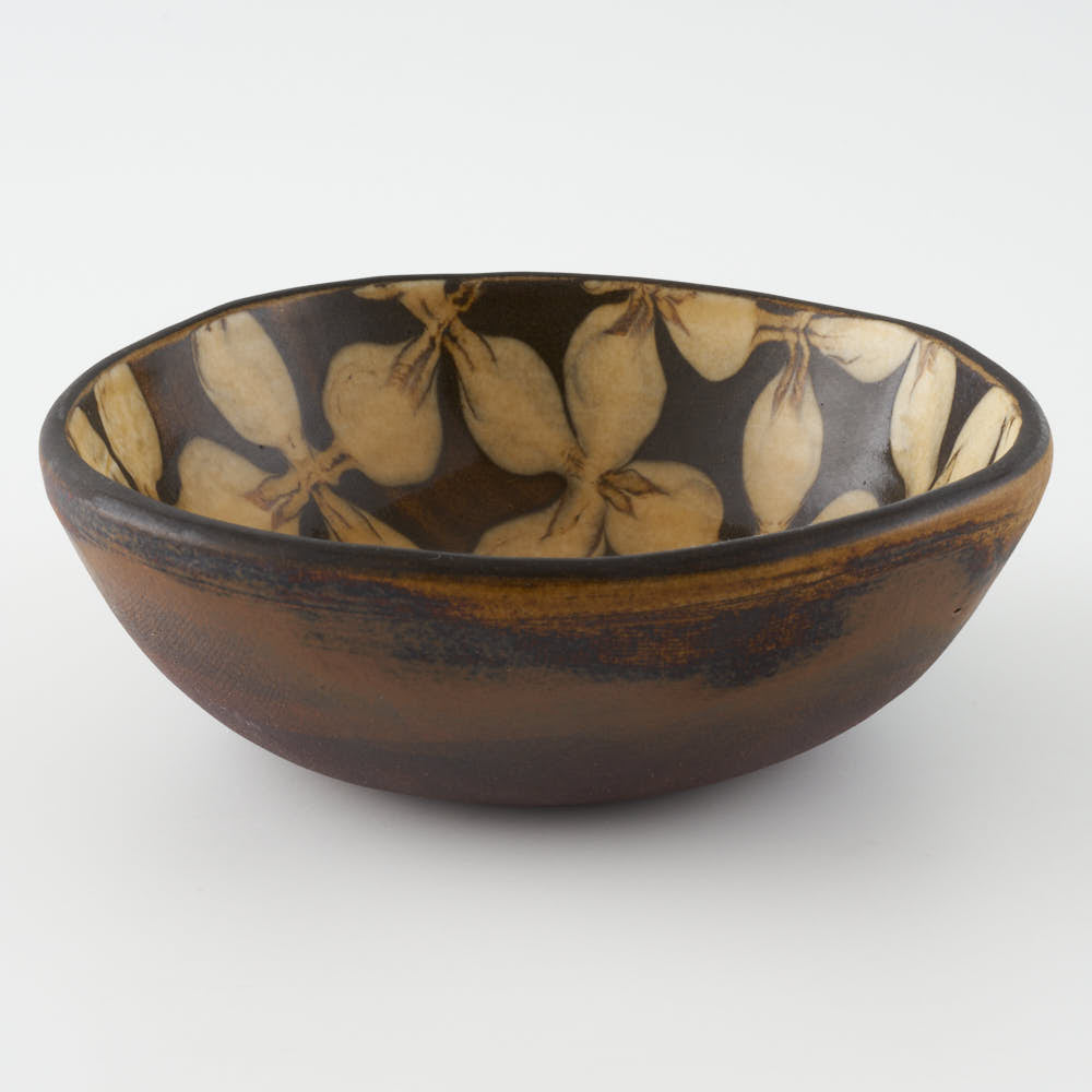 作家 園田空也 スリップウェア 小鉢 黄花 生楽陶苑 陶磁器作家もの