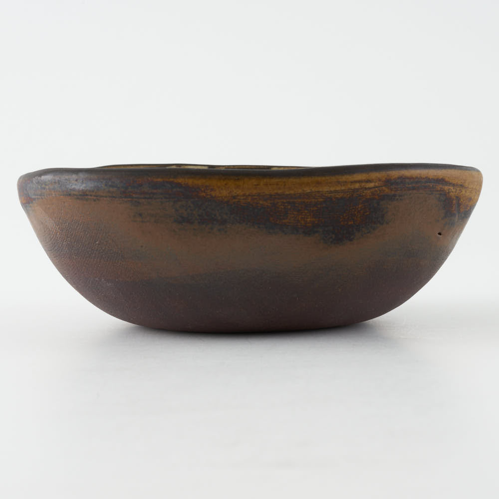 作家 園田空也 スリップウェア 小鉢 黄花 生楽陶苑 陶磁器作家もの