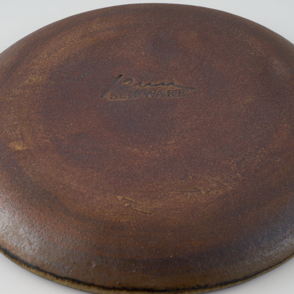 作家 園田空也 スリップウェア 5寸平皿 白花 生楽陶苑 陶磁器作家もの