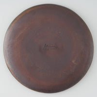 作家 園田空也 スリップウェア 7寸平皿 緑花 生楽陶苑 陶磁器作家もの