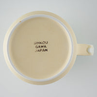 美濃焼 伸光窯 パステルジュレ スクエアマグ グリーン×クリーム 美濃焼 伸光窯 美濃焼