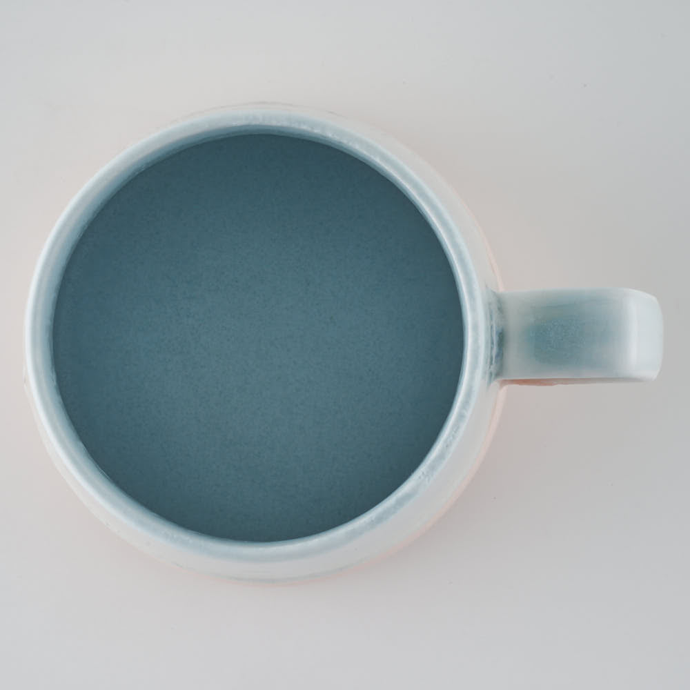 美濃焼 伸光窯 パステルジュレ スクエアマグ ブルー×ピンク 美濃焼 伸光窯 美濃焼