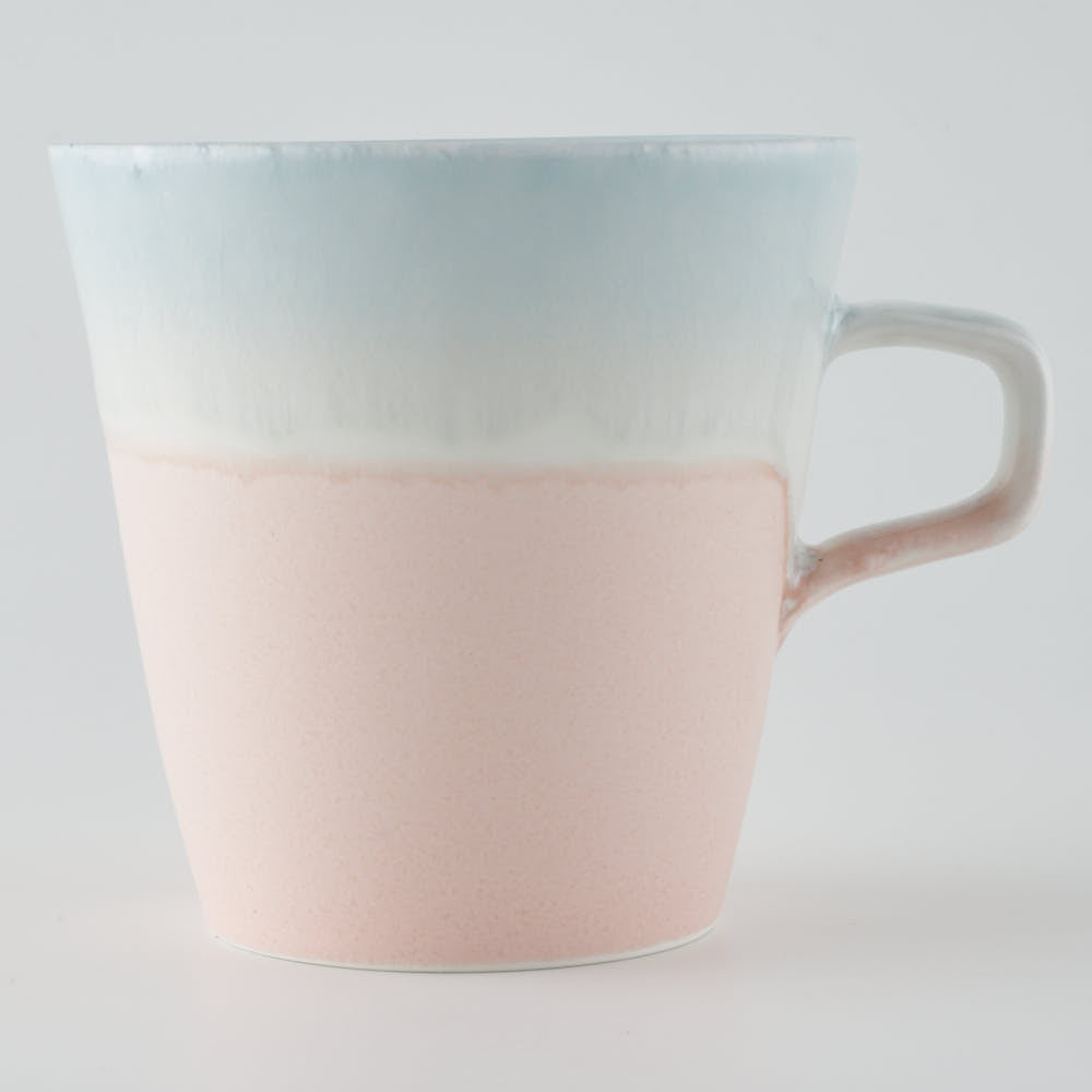 美濃焼 伸光窯 パステルジュレ トールマグ ブルー×ピンク ¥3,080 大人