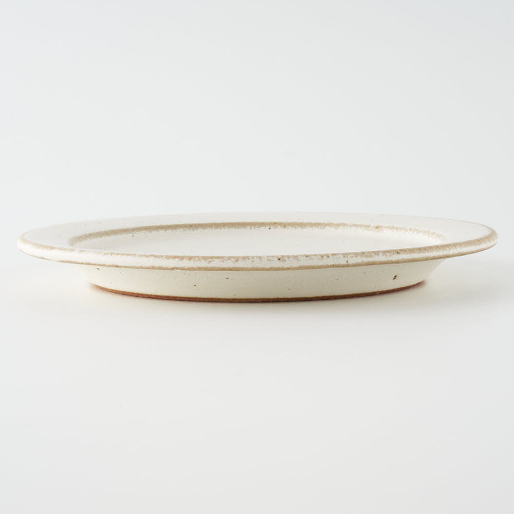 作家 長谷川哲也 洋皿18cm(白) 作家 長谷川哲也 陶磁器作家もの