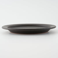 作家 長谷川哲也 洋皿18cm(黒) 作家 長谷川哲也 陶磁器作家もの