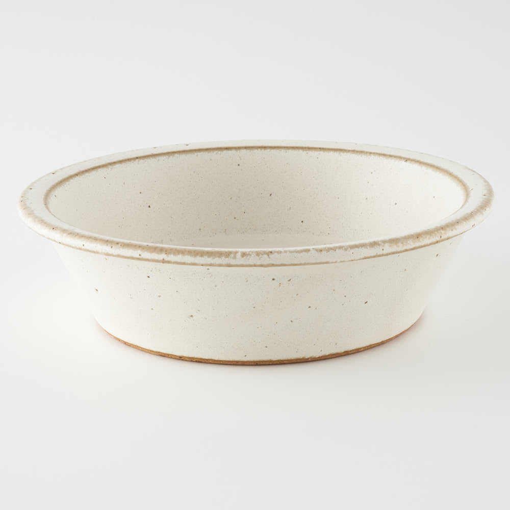 作家 長谷川哲也 浅鉢15cm(白) ¥3,300 大人の焼き物