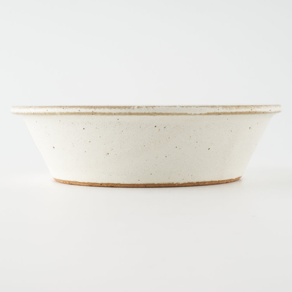 作家 長谷川哲也 浅鉢15cm(白) ¥3,300 大人の焼き物