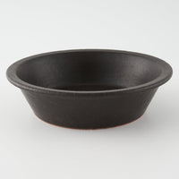 作家 長谷川哲也 浅鉢15cm(黒) 作家 長谷川哲也 陶磁器作家もの