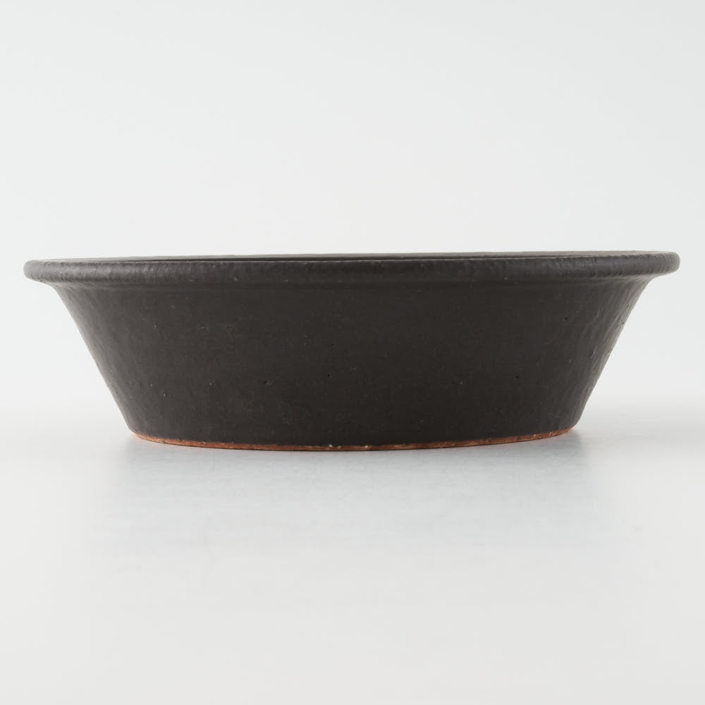 作家 長谷川哲也 浅鉢15cm(黒) 作家 長谷川哲也 陶磁器作家もの