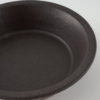 作家 長谷川哲也 浅鉢15cm(黒) 作家 長谷川哲也 陶磁器作家もの