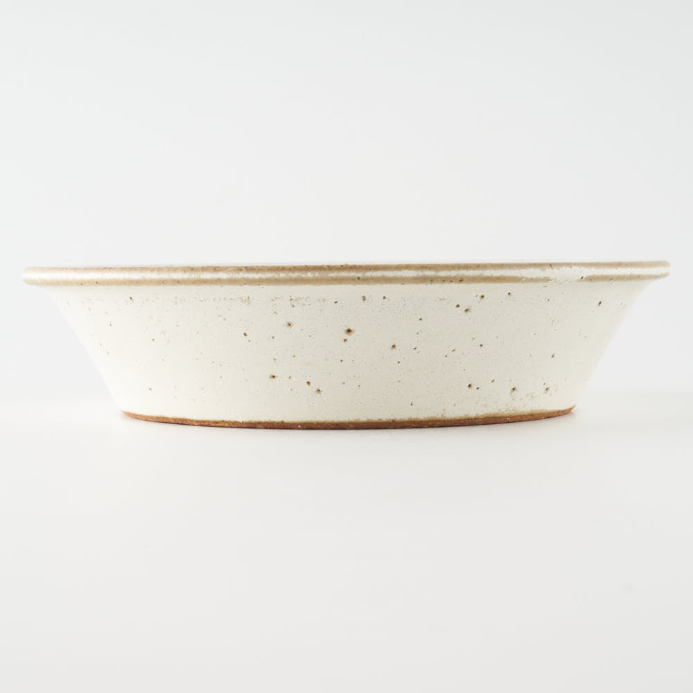 作家 長谷川哲也 浅鉢18cm(白) 作家 長谷川哲也 陶磁器作家もの