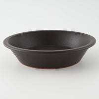 作家 長谷川哲也 浅鉢18cm(黒) 作家 長谷川哲也 陶磁器作家もの