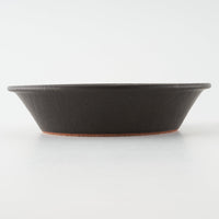 作家 長谷川哲也 浅鉢18cm(黒) 作家 長谷川哲也 陶磁器作家もの