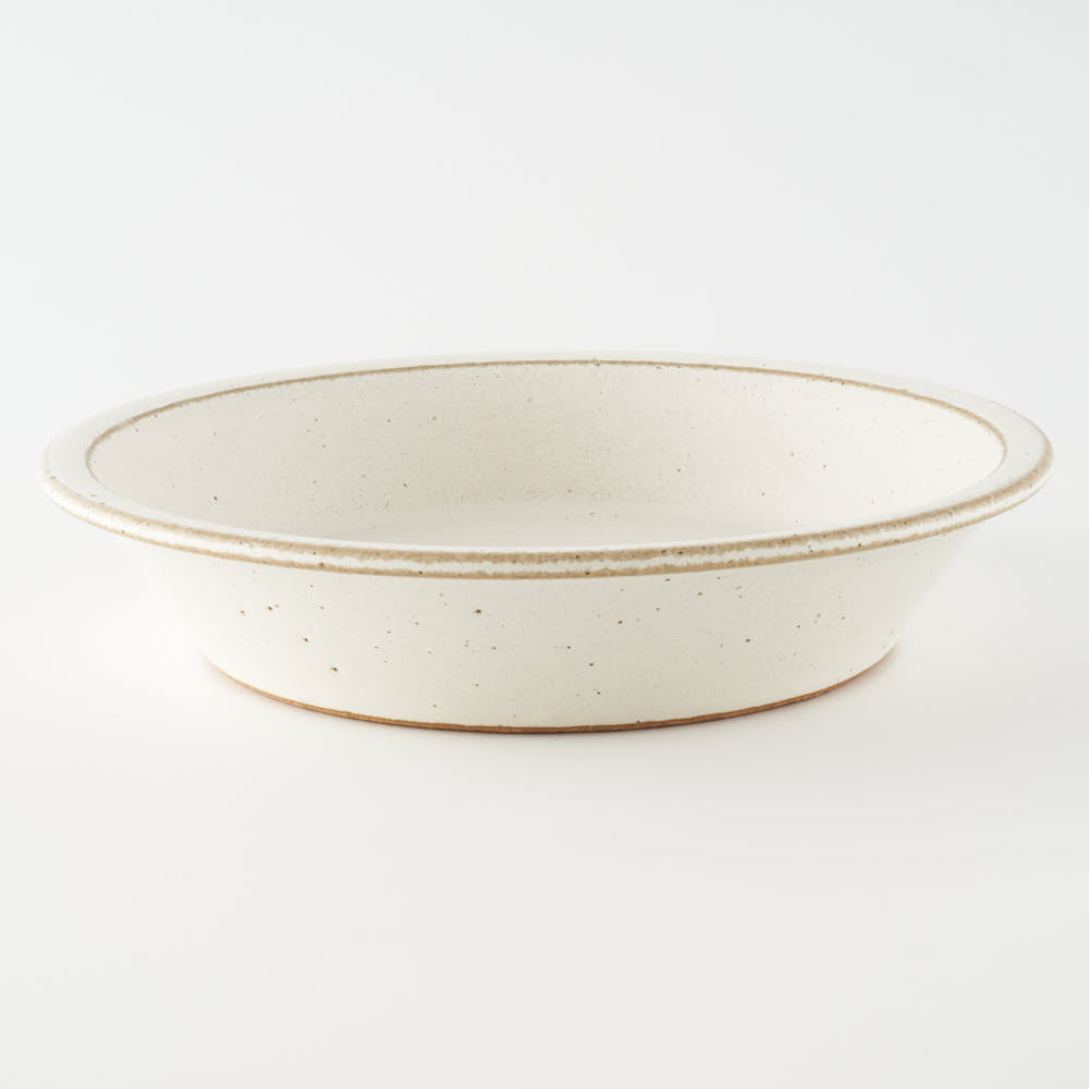 作家 長谷川哲也 浅鉢21cm(白) 作家 長谷川哲也 陶磁器作家もの