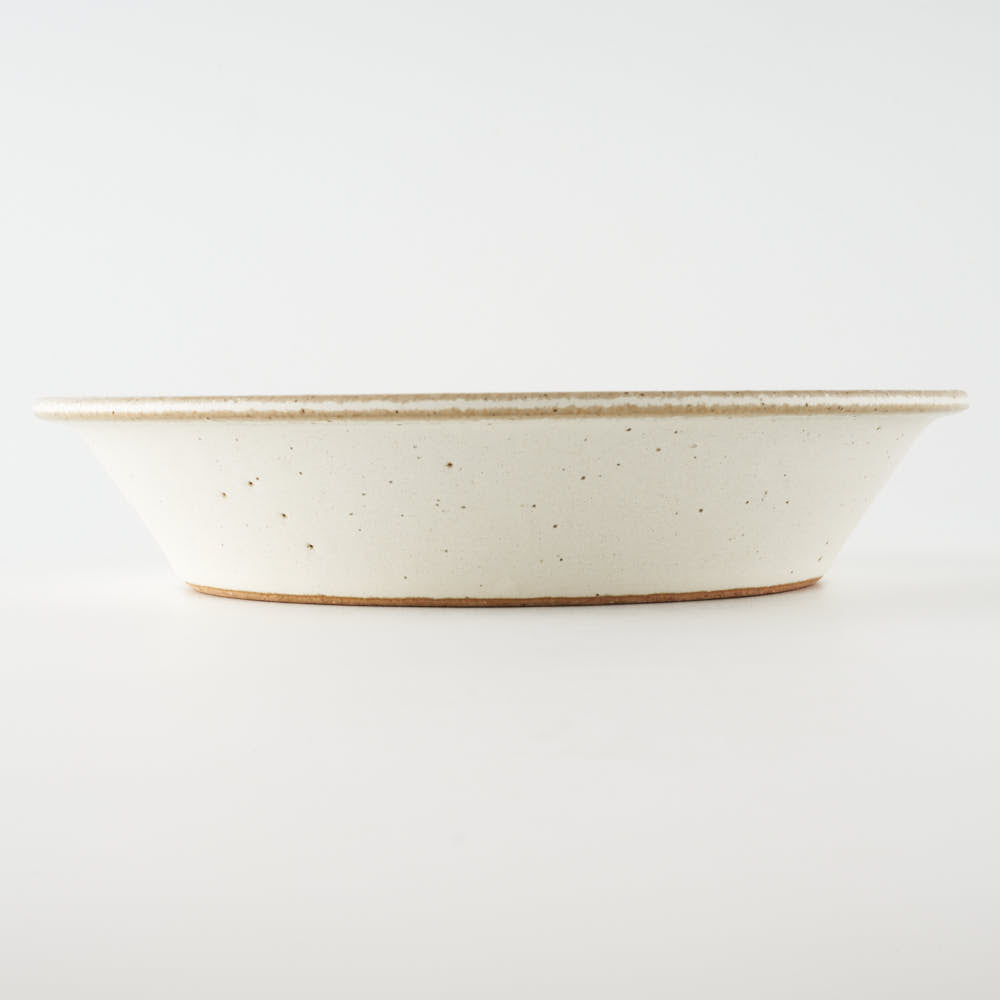 作家 長谷川哲也 浅鉢21cm(白) 作家 長谷川哲也 陶磁器作家もの