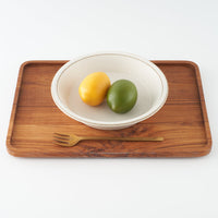 作家 長谷川哲也 浅鉢21cm(白) 作家 長谷川哲也 陶磁器作家もの