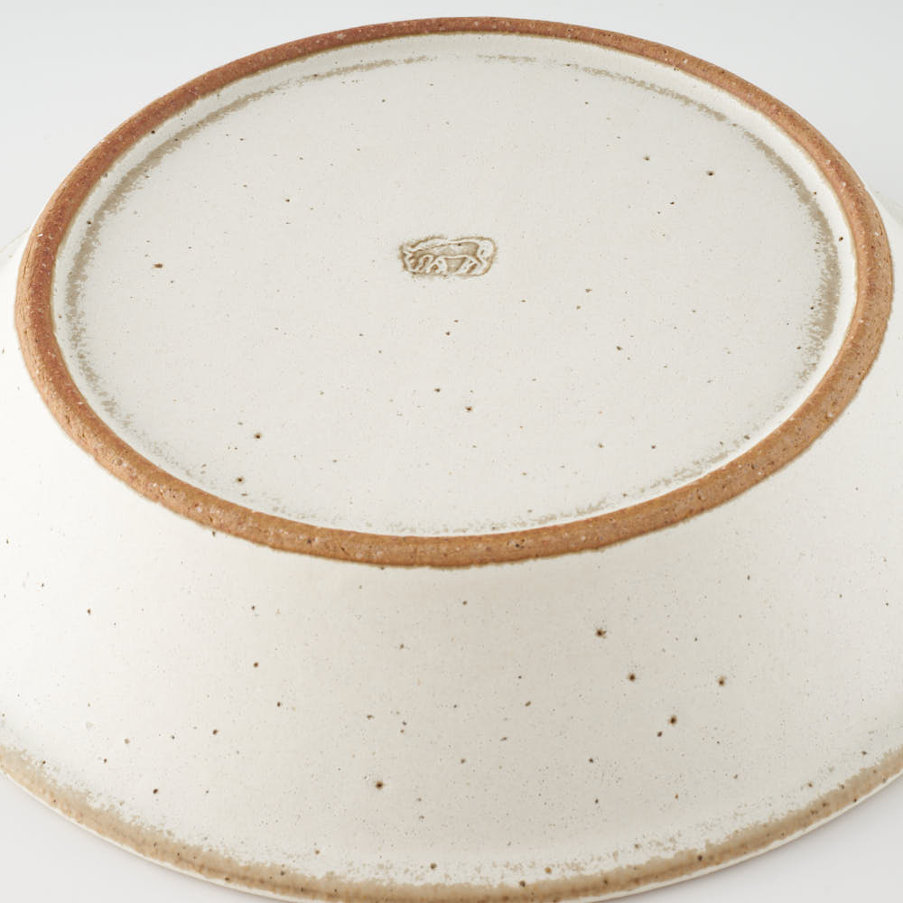 作家 長谷川哲也 浅鉢21cm(白) 作家 長谷川哲也 陶磁器作家もの