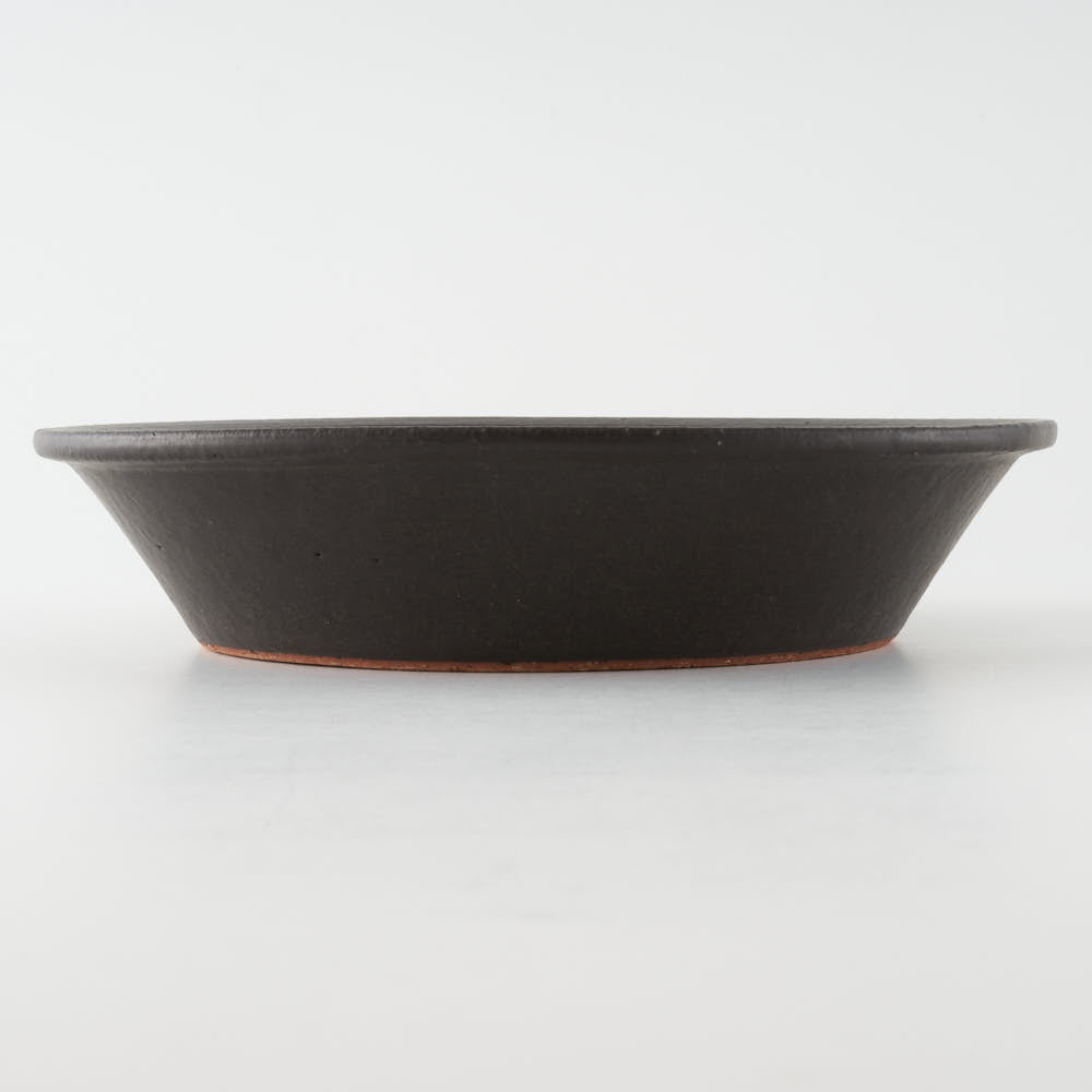 作家 長谷川哲也 浅鉢21cm(黒) 作家 長谷川哲也 陶磁器作家もの