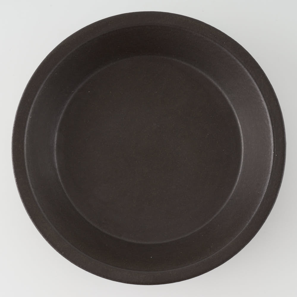 作家 長谷川哲也 浅鉢21cm(黒) 作家 長谷川哲也 陶磁器作家もの