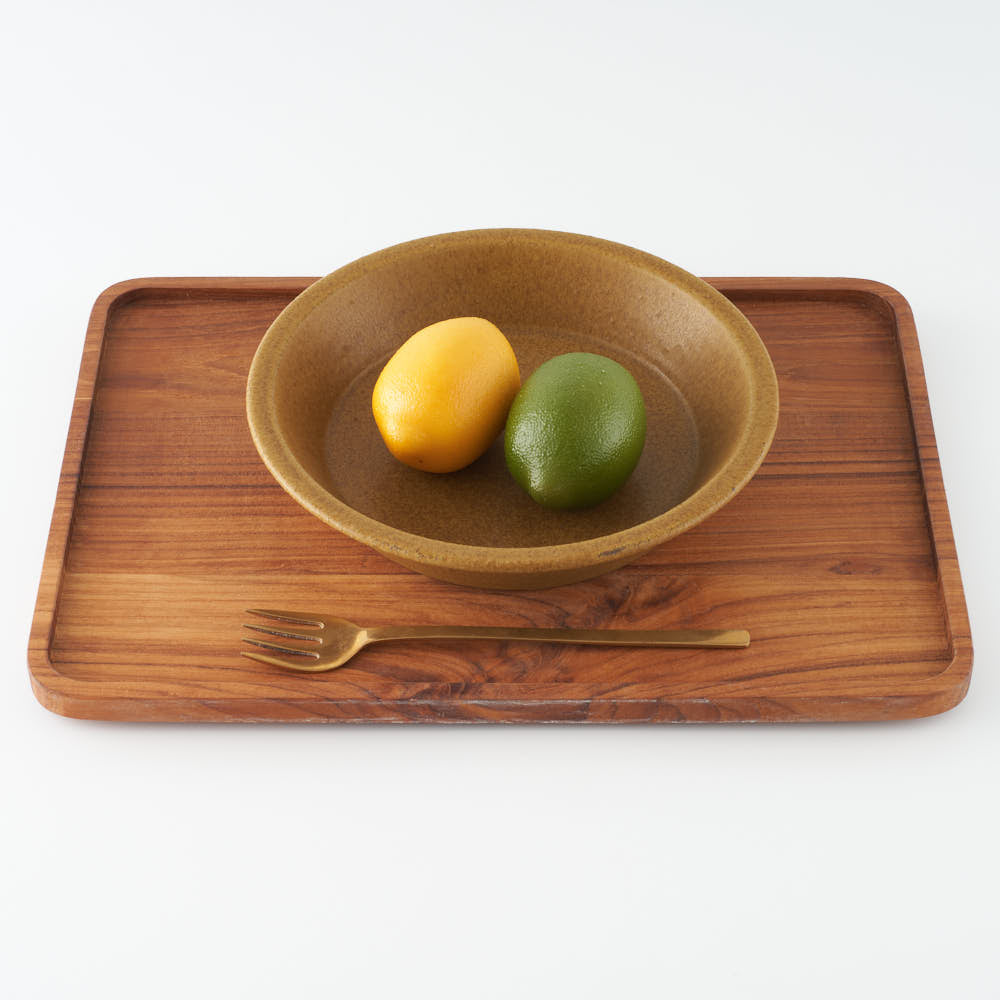 作家 長谷川哲也 浅鉢21cm(芥子) 作家 長谷川哲也 陶磁器作家もの
