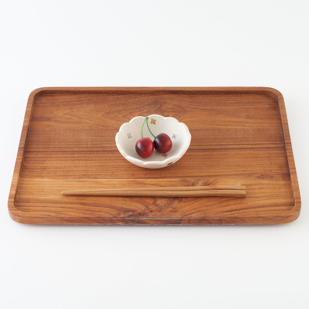 作家 岡洋美 花紋花型豆鉢 作家 岡洋美 陶磁器作家もの
