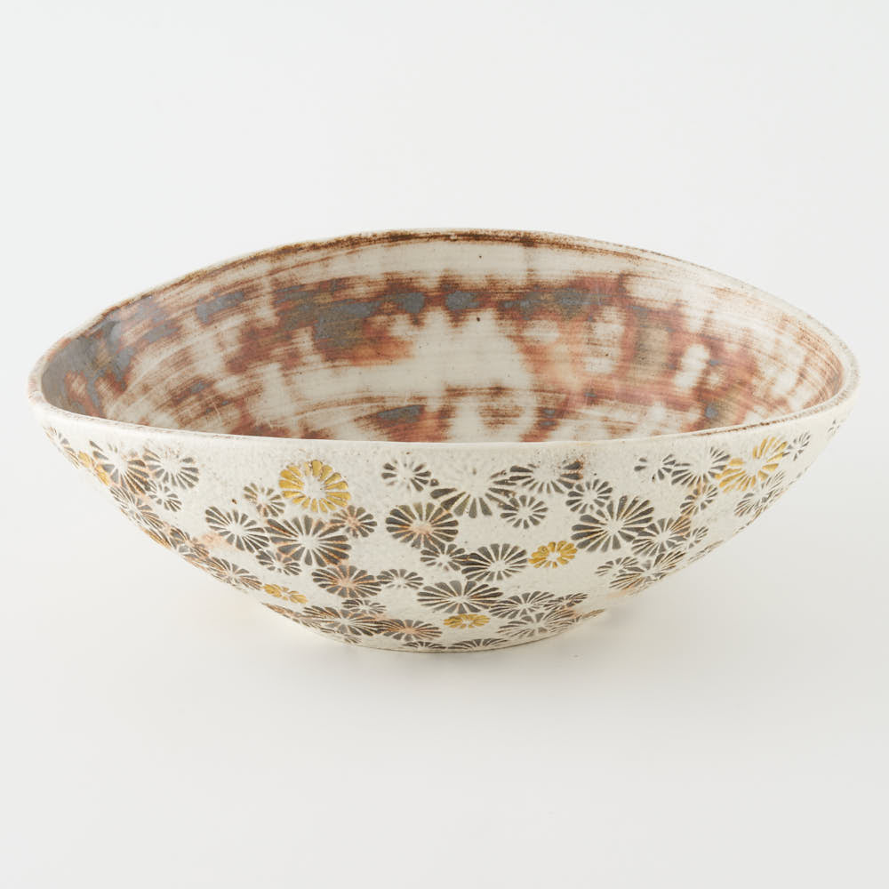 作家 綿島 康浩 白三島手7寸扁鉢 作家 綿島康浩 陶磁器作家もの