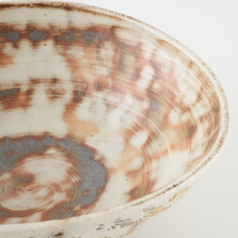 作家 綿島 康浩 白三島手7寸扁鉢 作家 綿島康浩 陶磁器作家もの