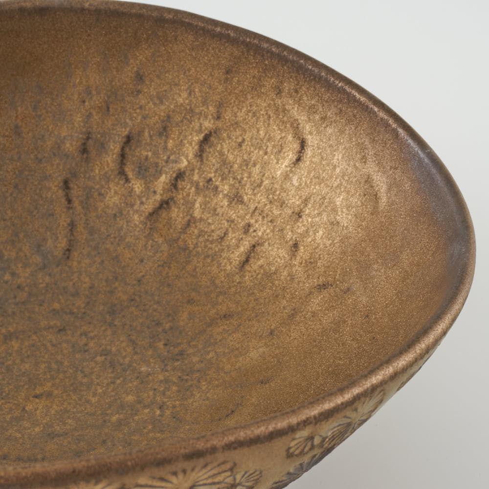 作家 綿島 康浩 黒釉7寸扁鉢 作家 綿島康浩 陶磁器作家もの