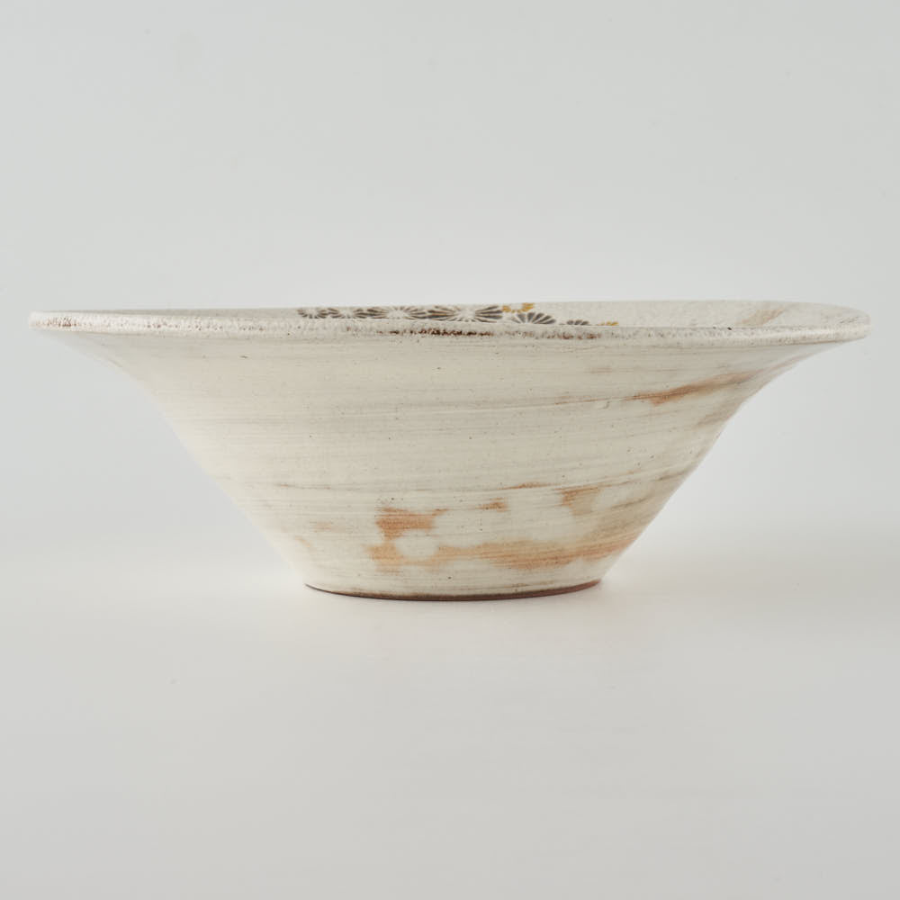 作家 綿島 康浩 白三島手7寸鉢 作家 綿島康浩 陶磁器作家もの