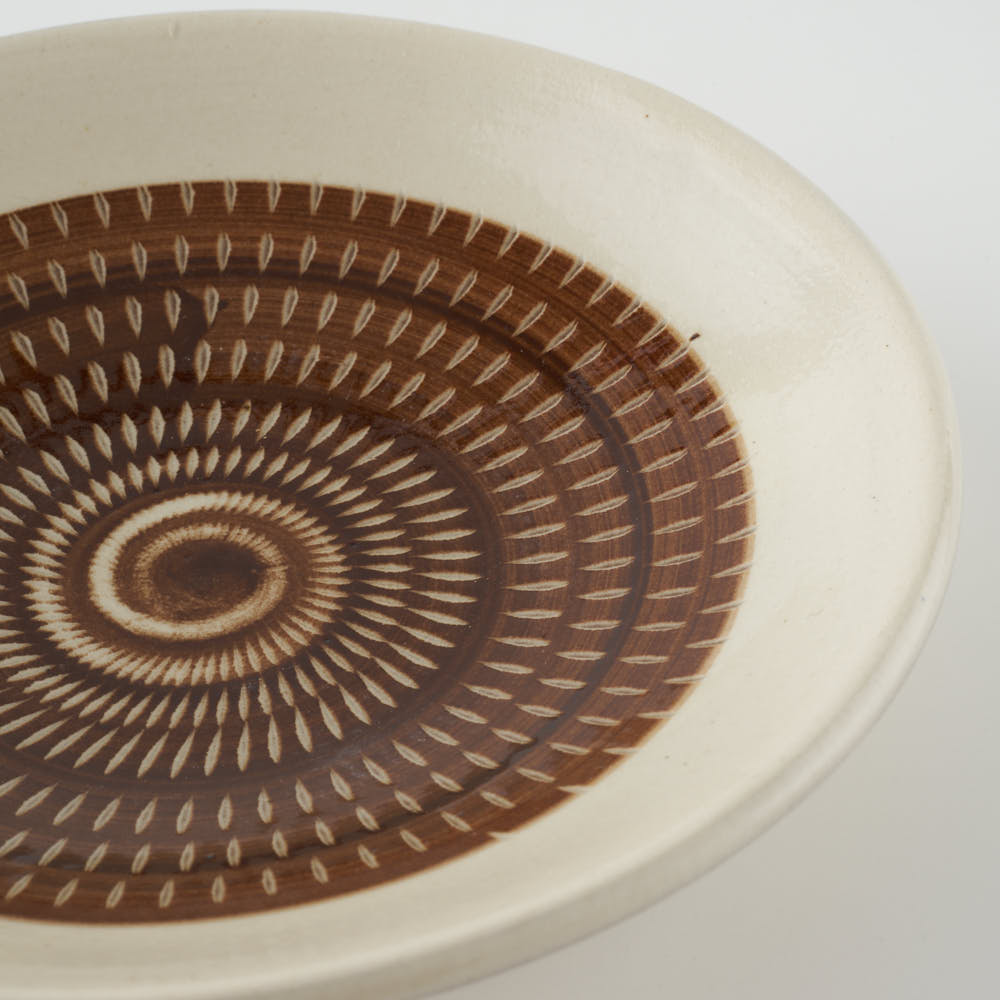 小石原焼 柳瀬窯元 傳 四寸皿 (茶呉須) 小石原焼 柳瀬窯元 小石原焼