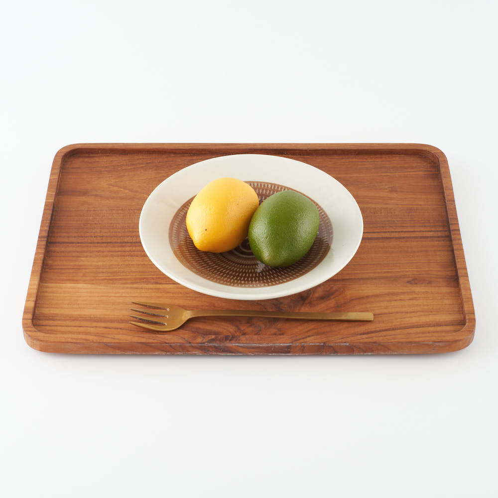 小石原焼 柳瀬窯元 傳 六寸皿 (茶呉須) ¥5,500 大人の焼き物