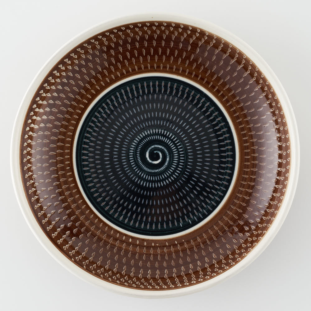 小石原焼 柳瀬窯元 七寸深皿 (呉須) 小石原焼 柳瀬窯元 小石原焼