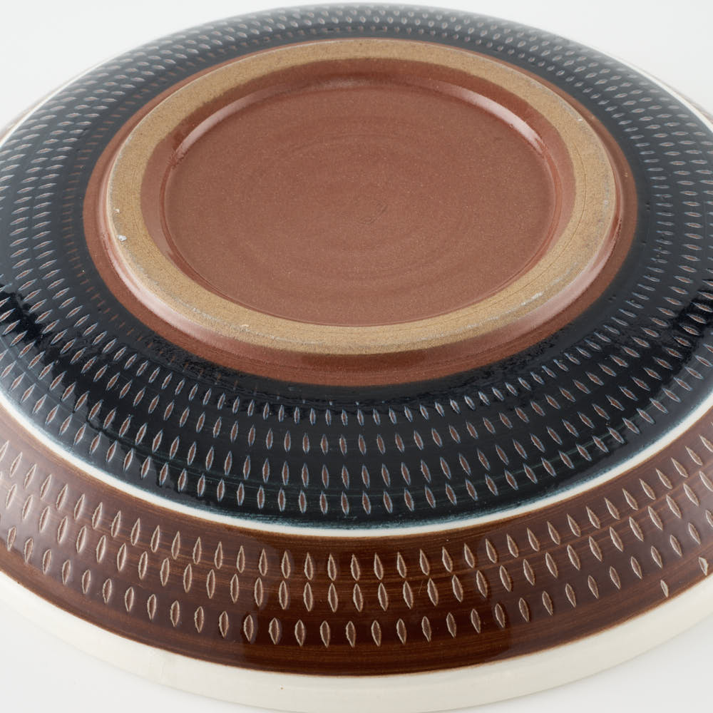 小石原焼 柳瀬窯元 七寸深皿 (呉須) 小石原焼 柳瀬窯元 小石原焼