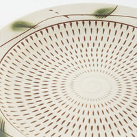 小石原焼 柳瀬窯元 リム付平皿 中 (草紋) 小石原焼 柳瀬窯元 小石原焼