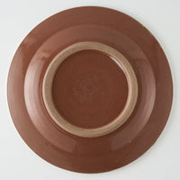 小石原焼 柳瀬窯元 リム付平皿 大 (草紋) 小石原焼 柳瀬窯元 小石原焼