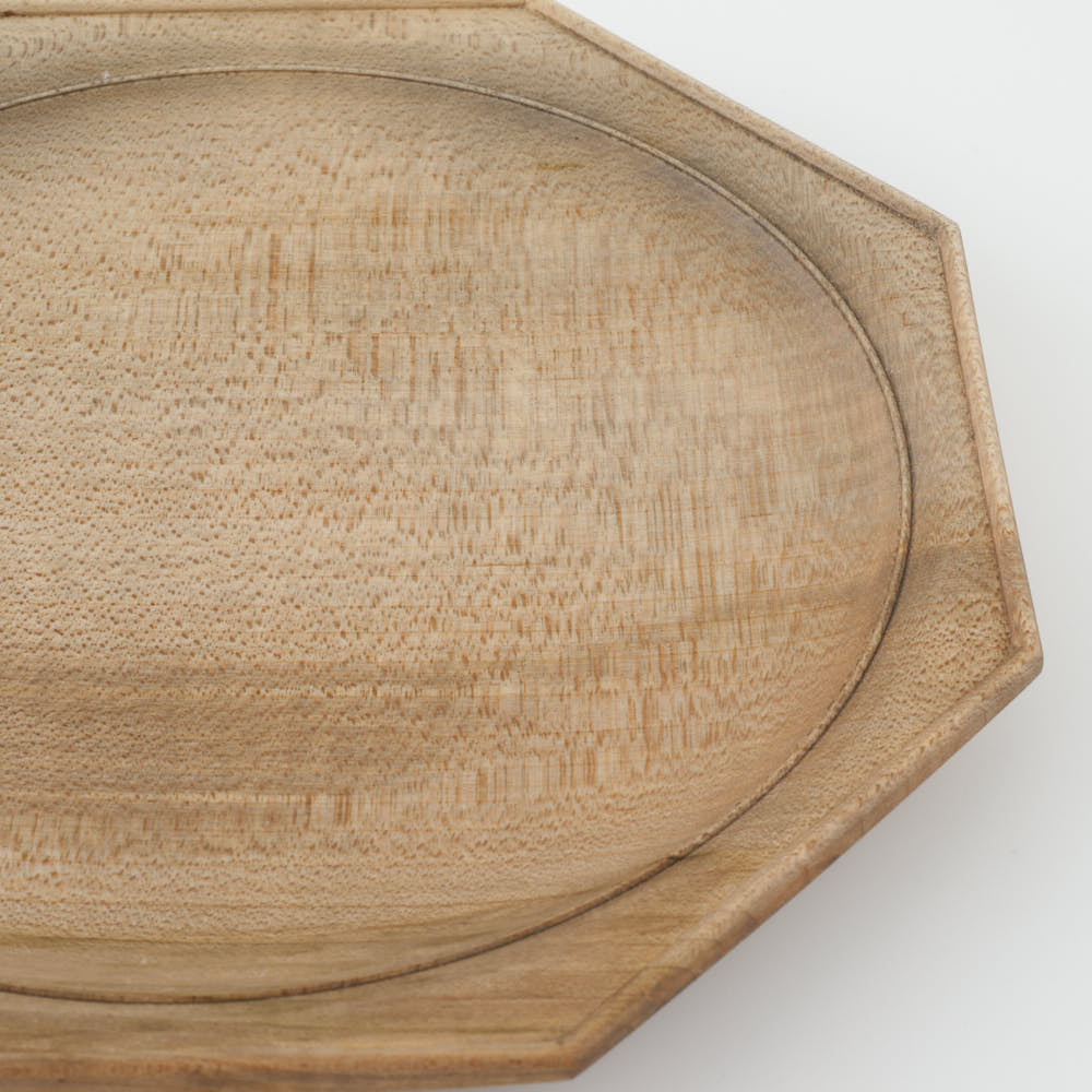 作家 鈴木潤吾 オクトゴナルプレート6寸 楓鉄染 作家 鈴木潤吾 木工もの