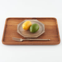 作家 鈴木潤吾 オクトゴナルプレート6寸 楓鉄染 作家 鈴木潤吾 木工もの