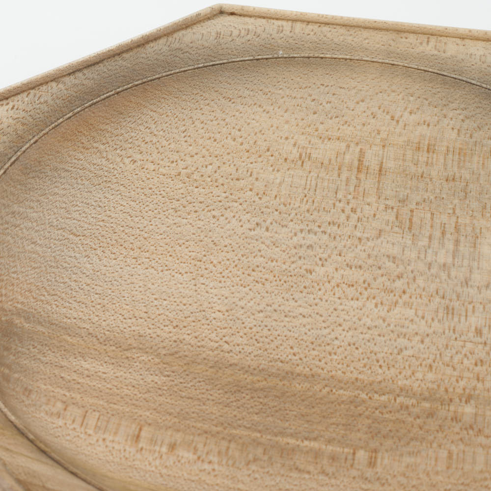 作家 鈴木潤吾 オクトゴナルプレート6寸 楓鉄染 作家 鈴木潤吾 木工もの