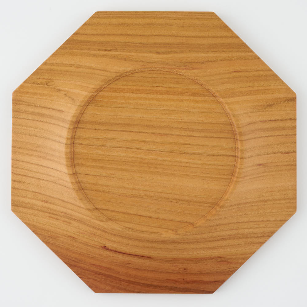 作家 鈴木潤吾 オクトゴナルプレート6寸 山桜 作家 鈴木潤吾 木工もの