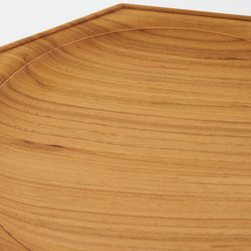 作家 鈴木潤吾 オクトゴナルプレート6寸 山桜 作家 鈴木潤吾 木工もの