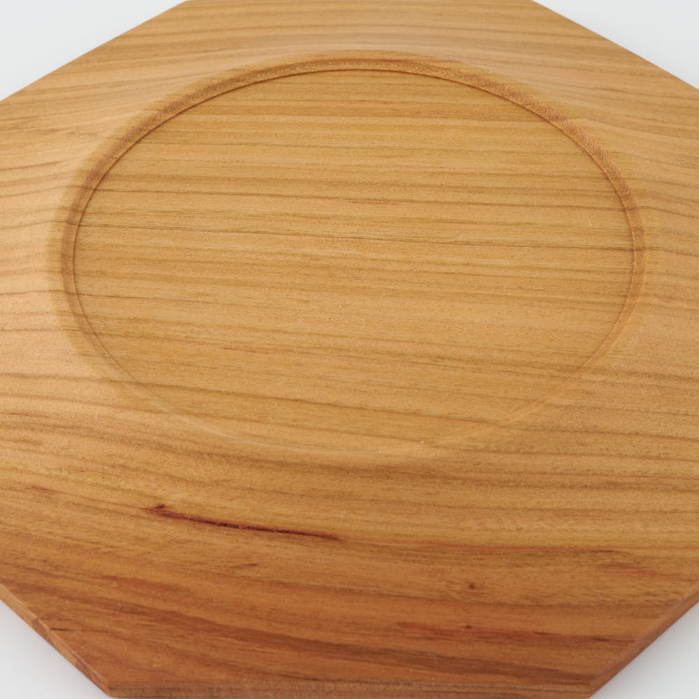 作家 鈴木潤吾 オクトゴナルプレート6寸 山桜 作家 鈴木潤吾 木工もの