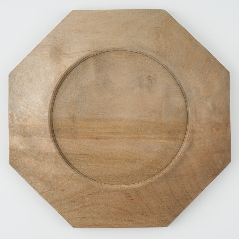 作家 鈴木潤吾 オクトゴナルプレート7寸 楓鉄染 作家 鈴木潤吾 木工もの